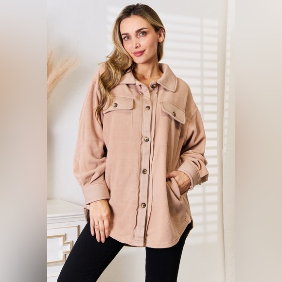 Heimish Cozy Girl Button Down Shacket - Picture 4 of 7